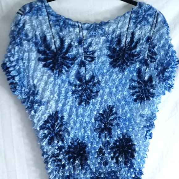 Womens L Palm Trees Bubble Shirt - Picture 2 of 8